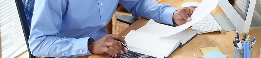 A man working in his office