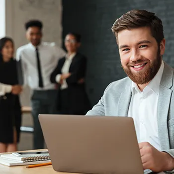 Cheerful young businessman