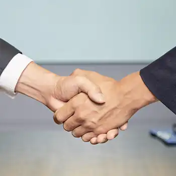 Shaking hands as a form of agreement