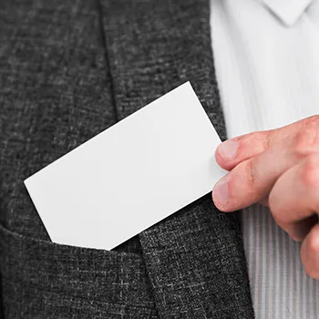 Holding a card, putting inside the front pocket