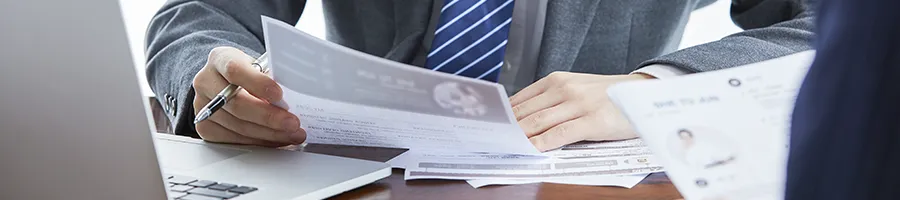 Person looking at documents