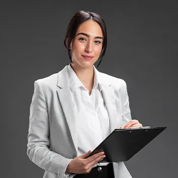 A woman in a formal attire