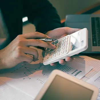 Calculating expenses using a calculator