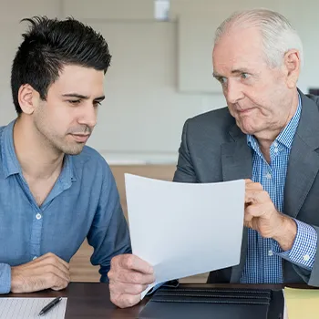 Two men having a conversation