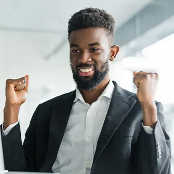 Cheerful man in business attire