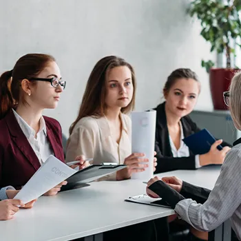 A group of women having a meeting