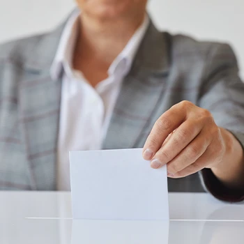 Putting an envelope in ballot as a sign of voting