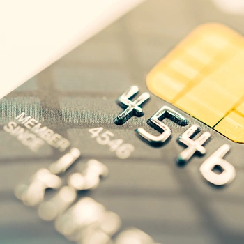 A credit card close up image