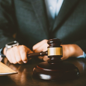 An attorney at his desk