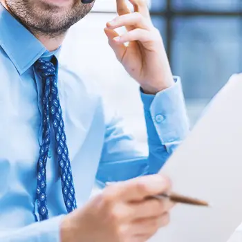 A man looking up an LLC in Iowa