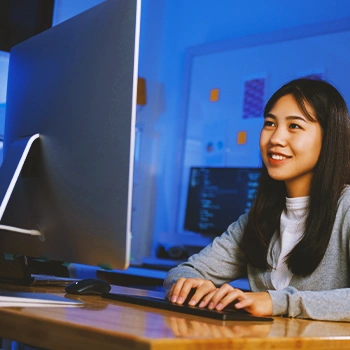 A woman looking up an LLC in Nevada