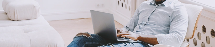 A man looking up an LLC in South Dakota