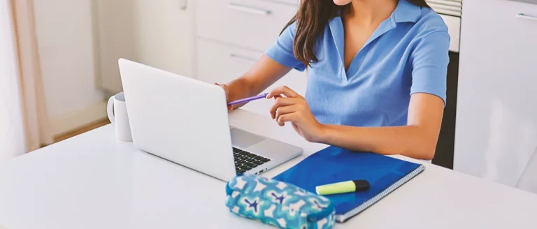 A woman looking up an LLC in New Jersey