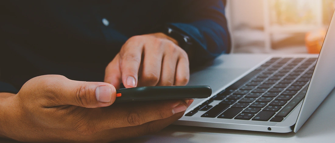 A man looking up an LLC in Pennsylvania