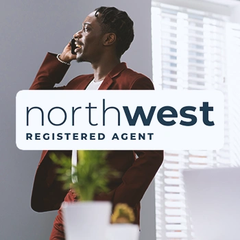 Northwest Registered Agent with an office worker in the background