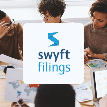 Swyft Filings with an office in the background