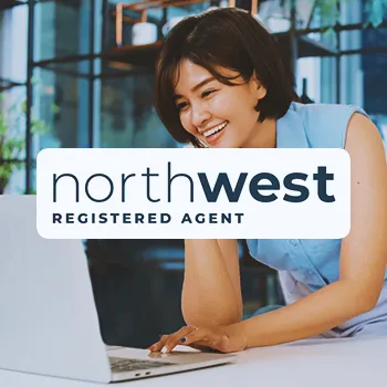 Northwest Registered Agent with an office worker in the background