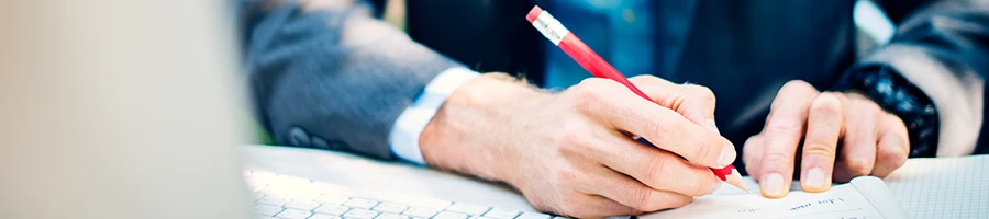 A business man writing down the LLC formation process in South Carolina