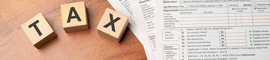 Top view of License Tax document