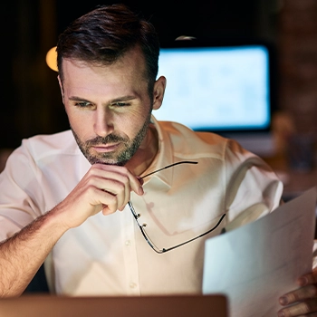 Registered Agent using laptop