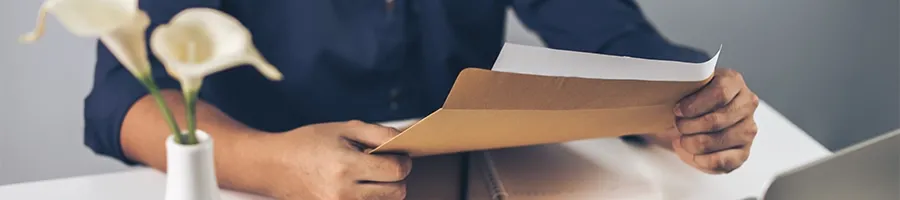 Checking document file inside an envelope