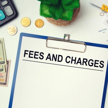 Fees and charges clipboard showing how much an LLC costs in Washington D.C