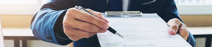 Showing where to write signature