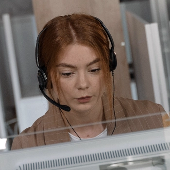 Woman in customer support