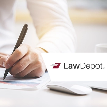 Writing on a document for LawDepot files