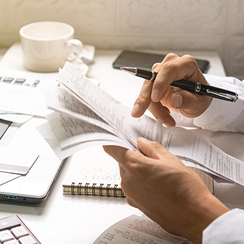 Double checking receipts for tax