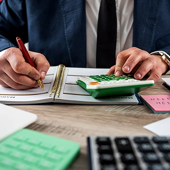 Using a calculator to compute taxes