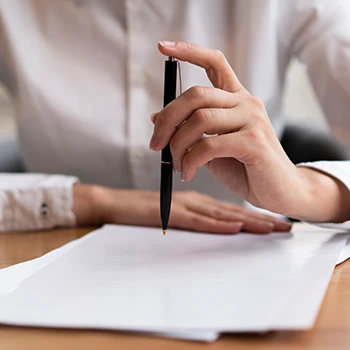 Woman checking LLC taxes