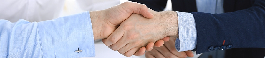 Shaking hands to an employer