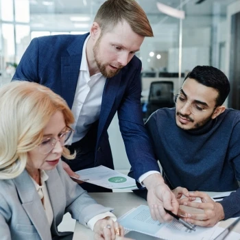 Business people having a meeting in an office