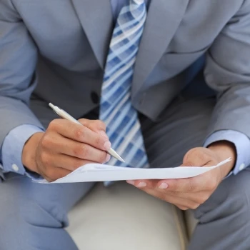 A man reading and understanding an important document