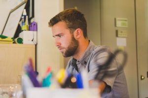 A man in the office