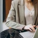 A woman performing an LLC name search in Kentucky