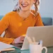 A West Virginia registered agent doing work on a laptop